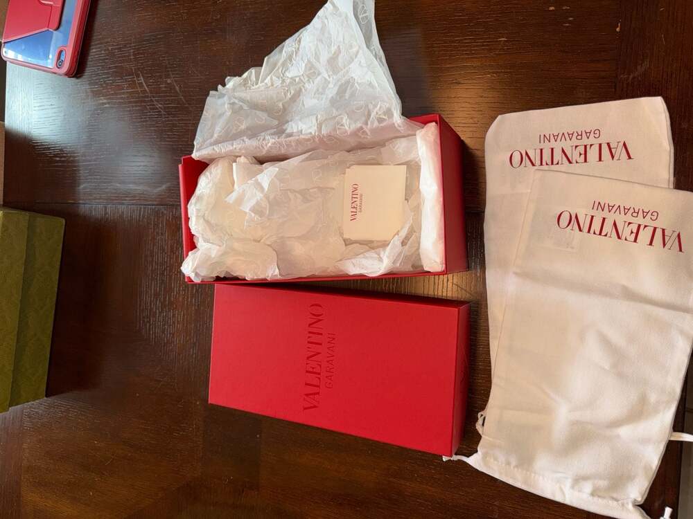 Valentino Garavani Signature Red Empty Shoe Box with Dust Bags and Tissue